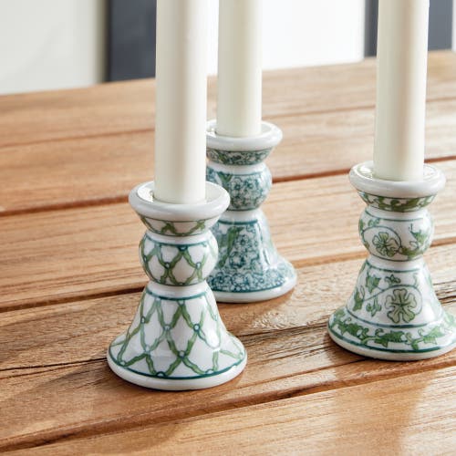Napa Home & Garden Imperial Mini Taper Candle Holders Set Of 4 In Green