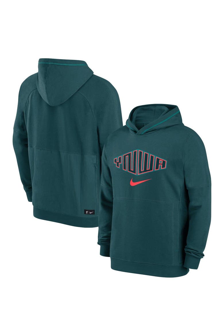 Men's Nike Teal Liverpool Travel Fleece Pullover Hoodie, Main, color, Teal