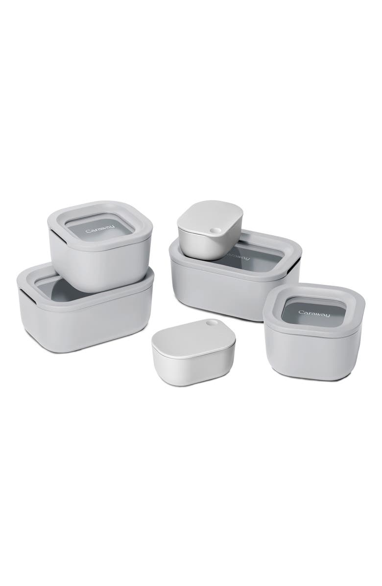 CARAWAY Mini Glass Food Storage 11-Piece Set, Main, color, Gray