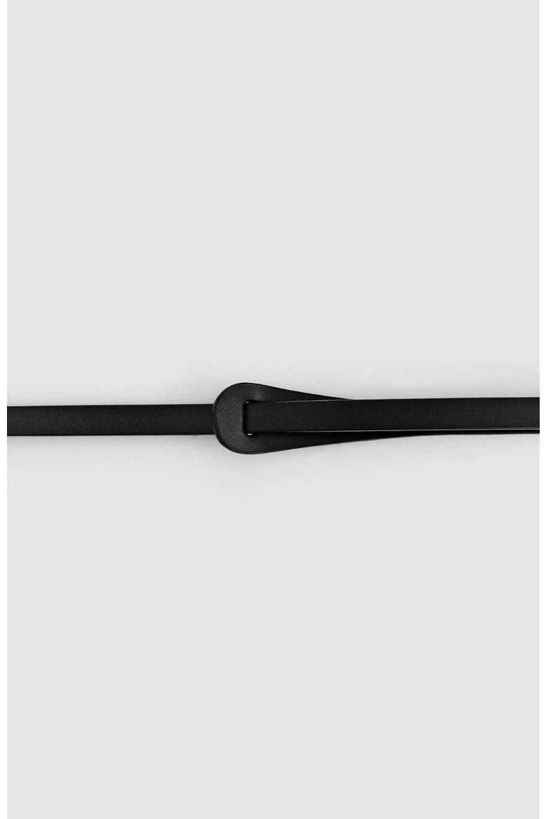 Tie The Knot Leather Belt, Alternate, color, Black