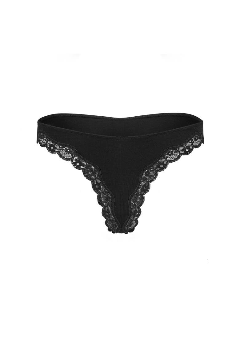 Jersey Brazilian Panties, Alternate, color, Black