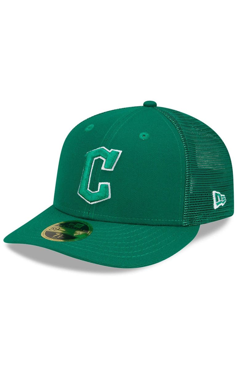 New Era Men's New Era Green Cleveland Guardians 2022 St. Patrick's Day Low Profile 59FIFTY Fitted Hat, Alternate, color, 