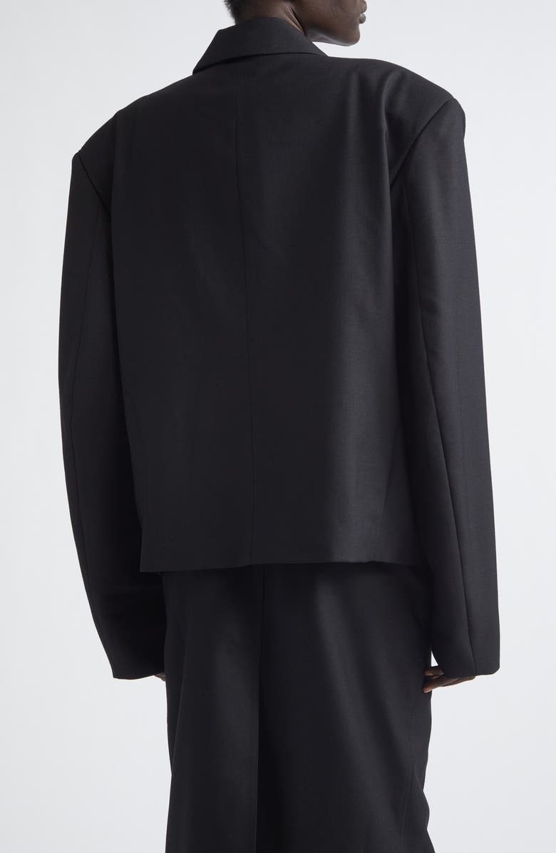 Vaquera Slouchy Double Breasted Wool Jacket, Alternate, color, Black