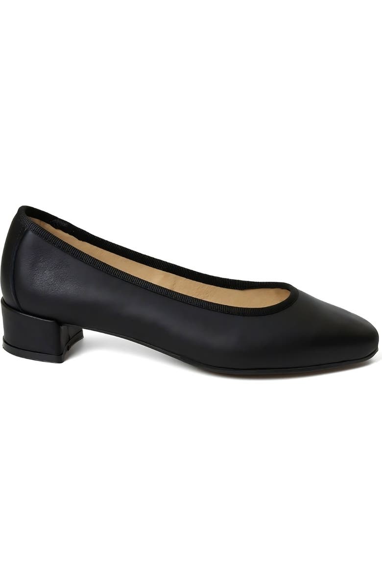 Menina Step Isa Leather Ballet Flat, Main, color, Black
