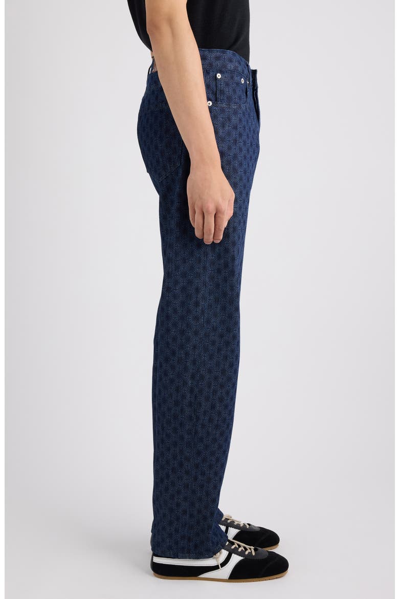 Panthero Bis Print Denim Straight Leg Jeans, Alternate, color, DESSIN BLUE
