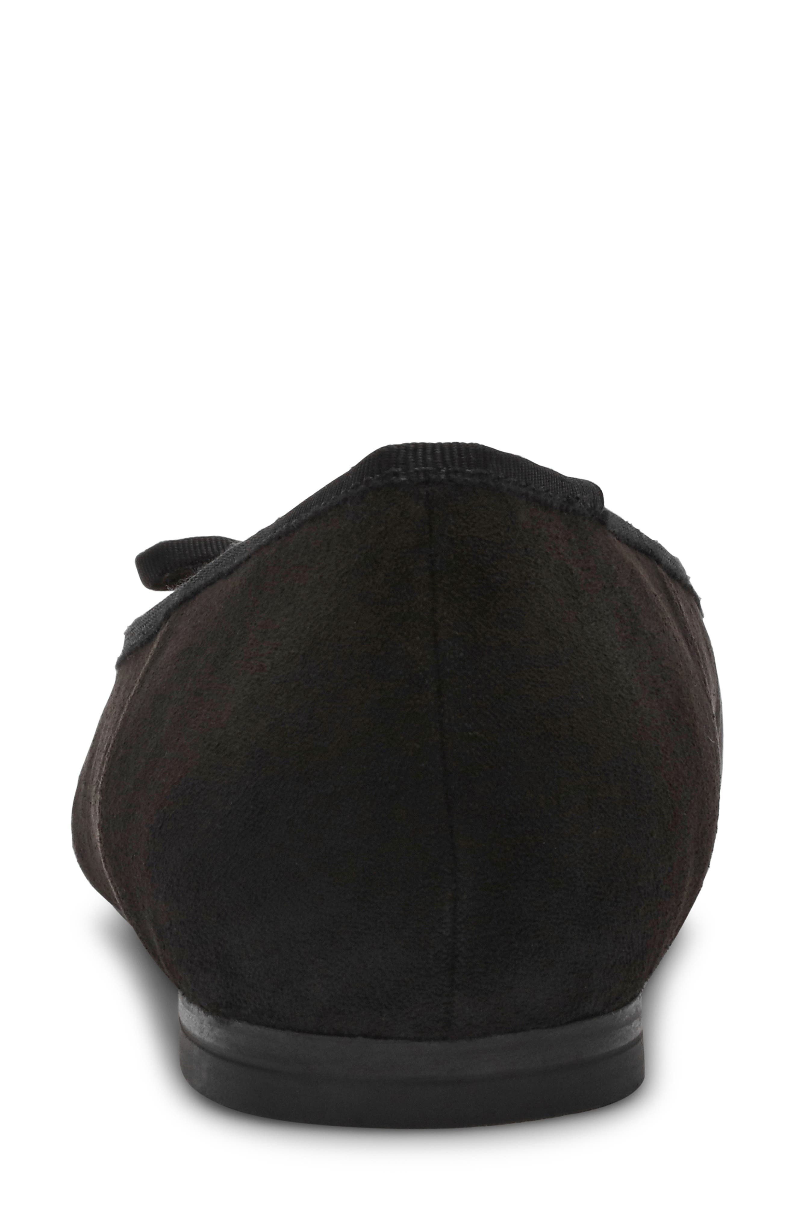 Anne Klein Ballet Flat, Alternate, color, Black Suede