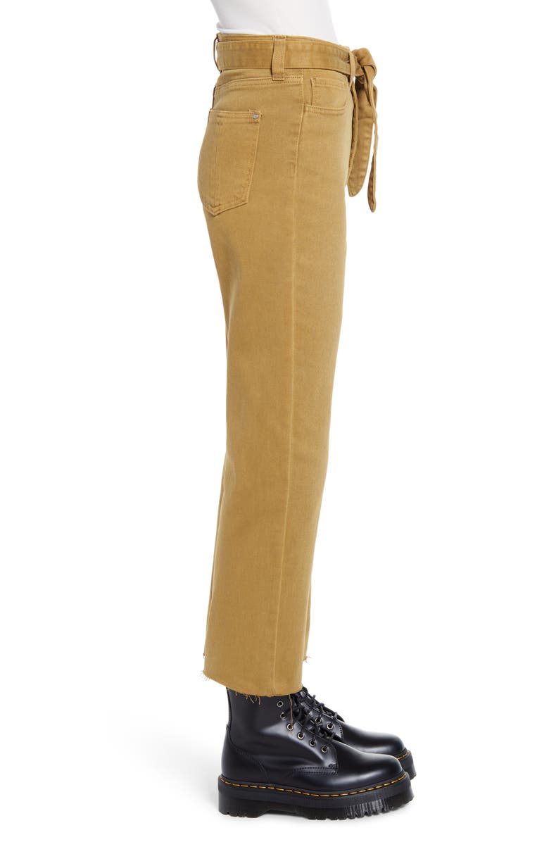 Prosperity Denim Belted Crop Straight Leg Jeans, Alternate, color,