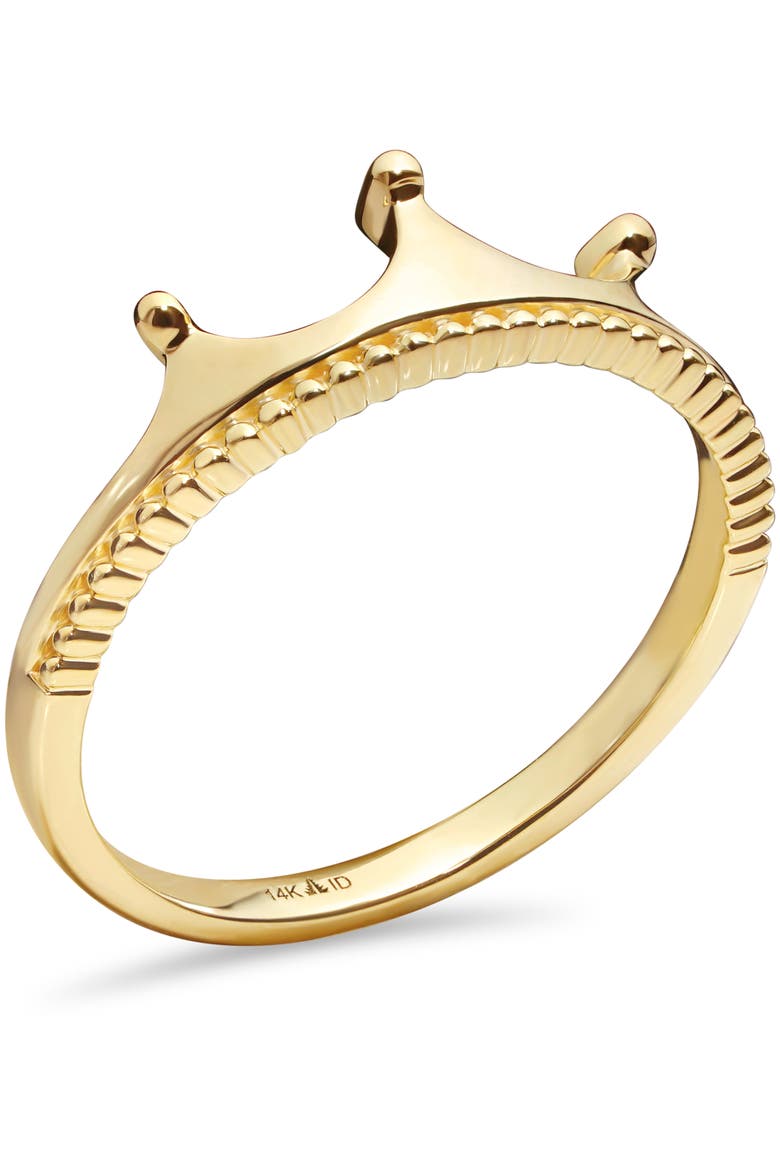 Crown Ring in 14K Gold, 6mm, Alternate, color, Yellow Gold