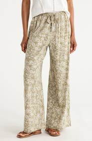Melrose and Market Summer Print Wide Leg Pants