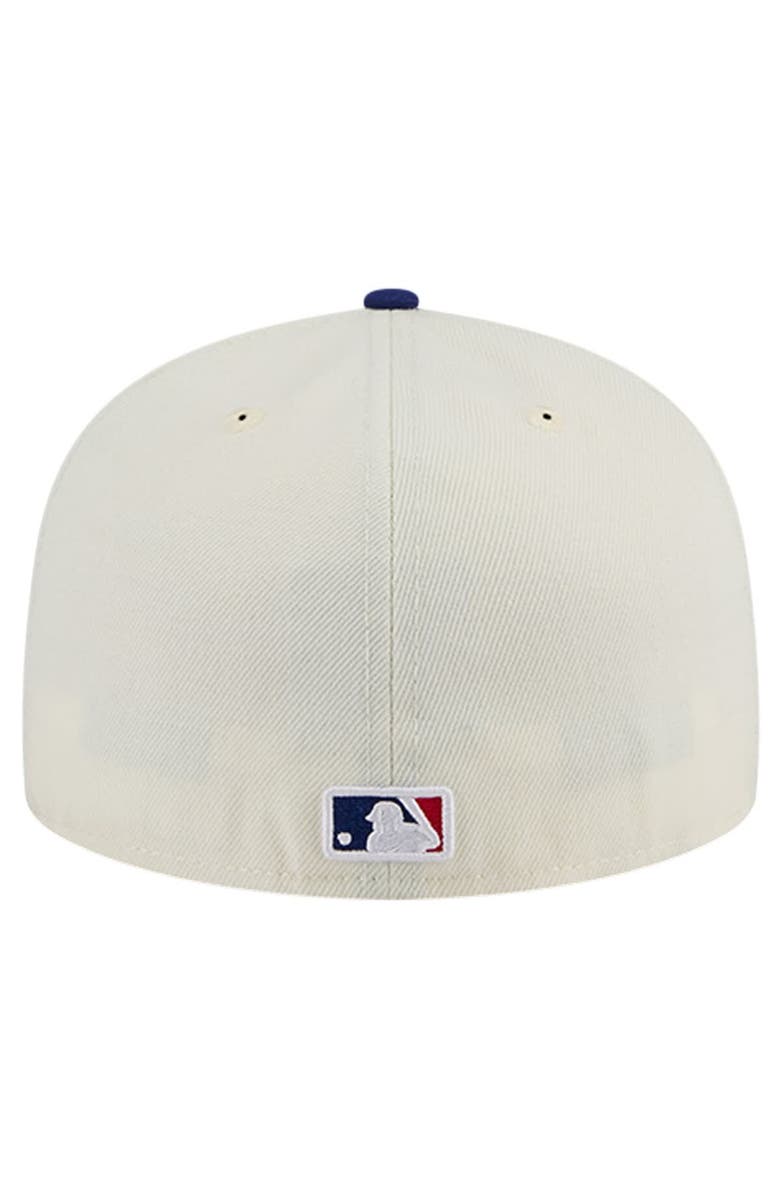 New Era Men's New Era Cream Los Angeles Dodgers Evergreen Chrome 59FIFTY Fitted Hat, Alternate, color, 