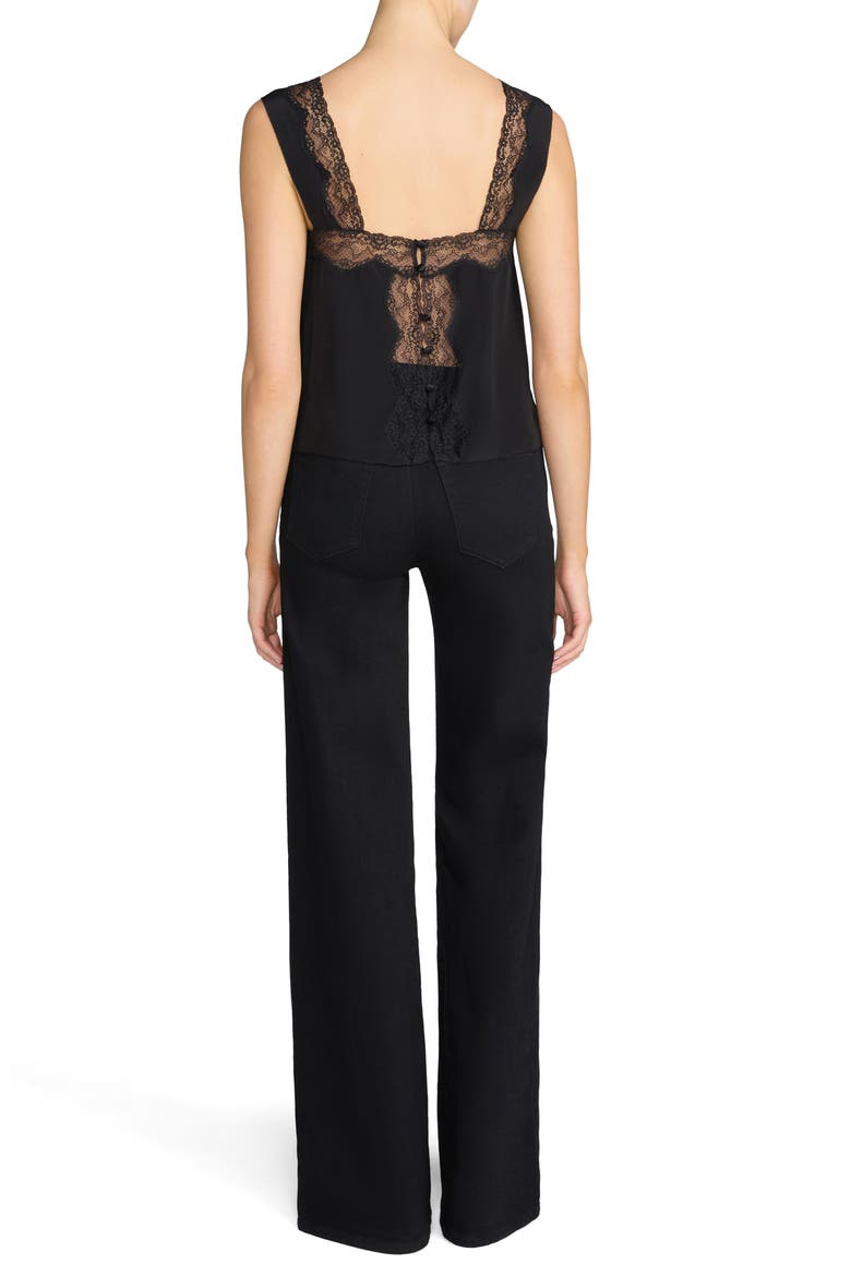 The Palace High Waist Wide Leg Jeans, Alternate, color, BLACK