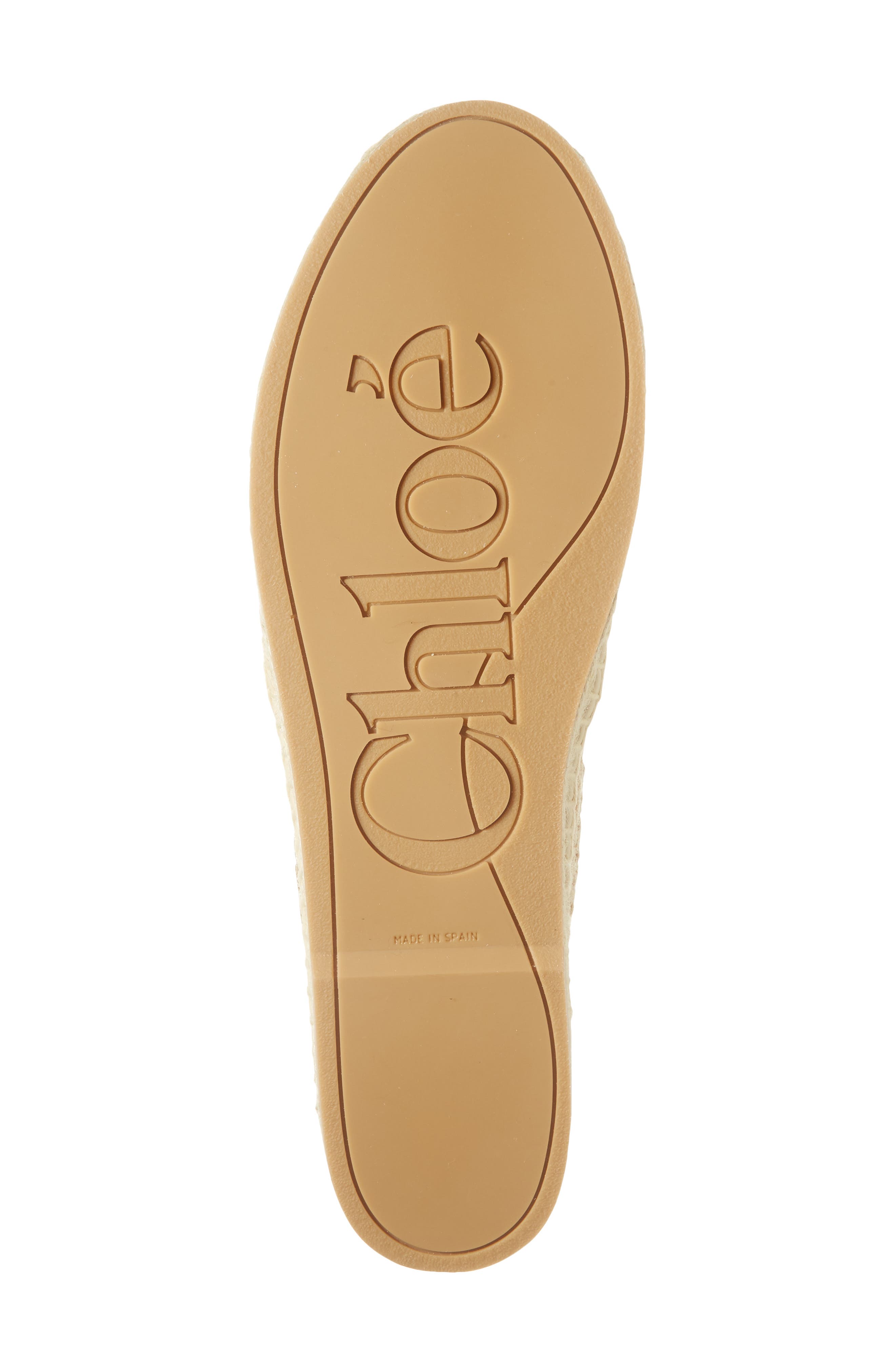 Chloé Isla Logo Espadrille, Alternate, color, Natural Brown
