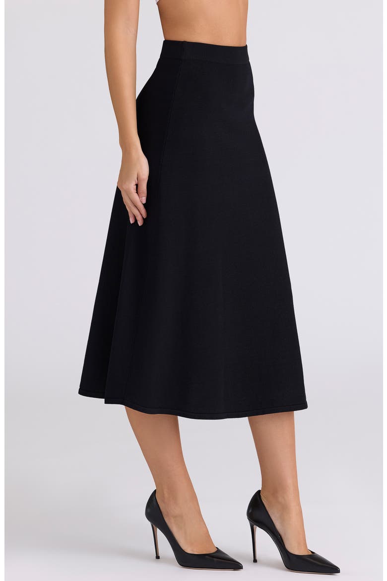 Asti A-Line Sweater Midi Skirt, Alternate, color, BLACK