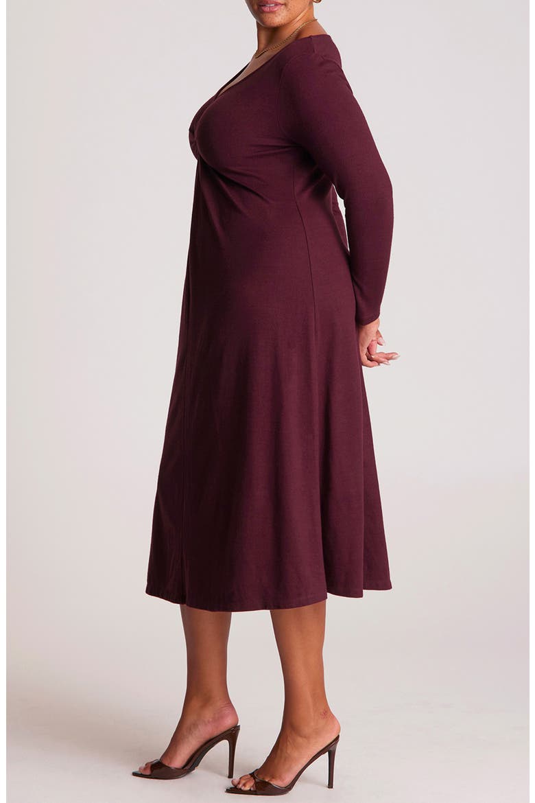 Ezra Sweetheart Neck Midi Dress, Alternate, color, FIG
