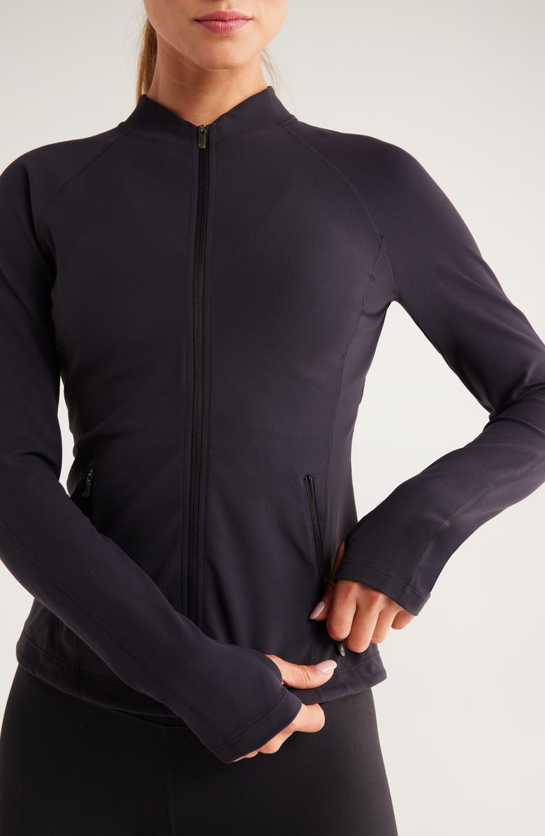 Zella Studio Luxe Active Jacket, Alternate, color, Black