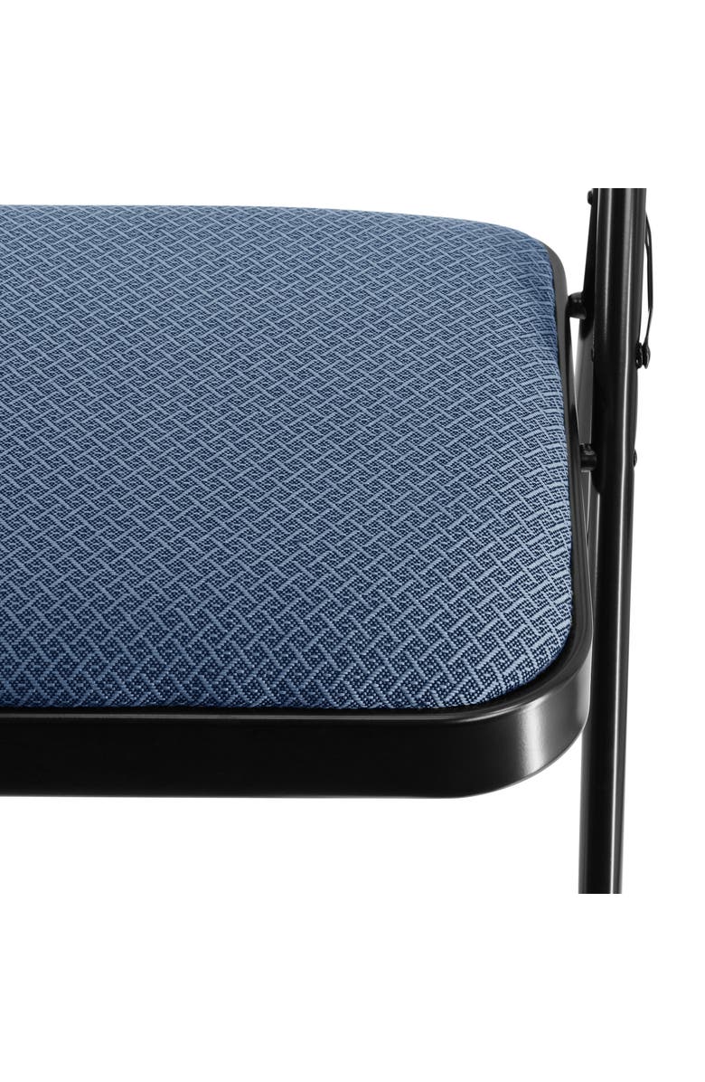 Elama 4 Piece Metal Folding Chair with Padded Seats, Alternate, color, Blue