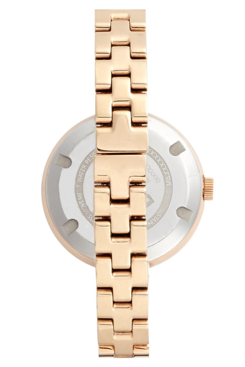 'Bold' Crystal Accent Bangle Watch, 34mm, Alternate, color, ROSE GOLD