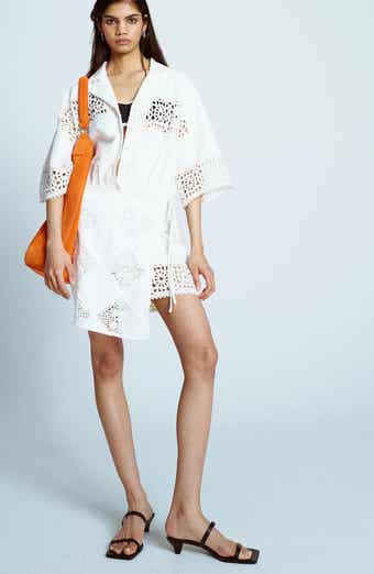 Topshop Open Stitch Wrap Dress