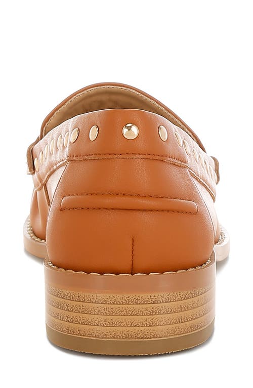 Rag & Co Oglavia Stud Penny Loafer In Tan