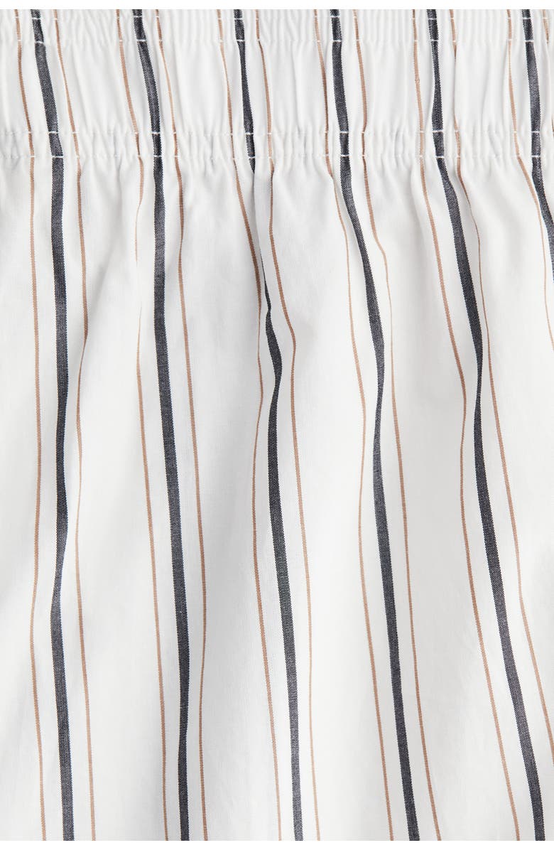 H&M Ankle-length Cotton Trousers, Alternate, color, White/Striped