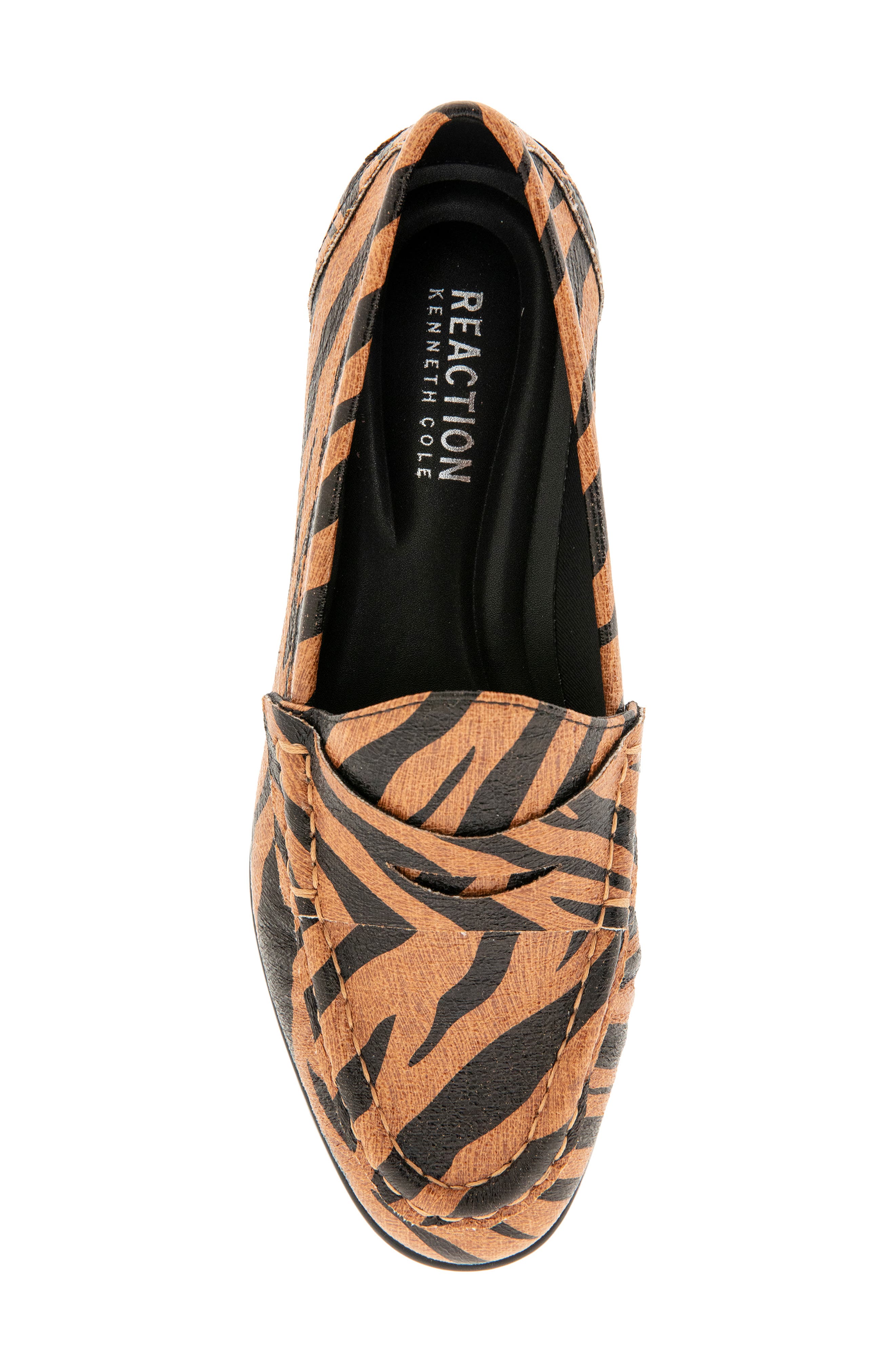 Zoila Penny Loafer, Alternate, color, DARK NATURAL/ BLACK