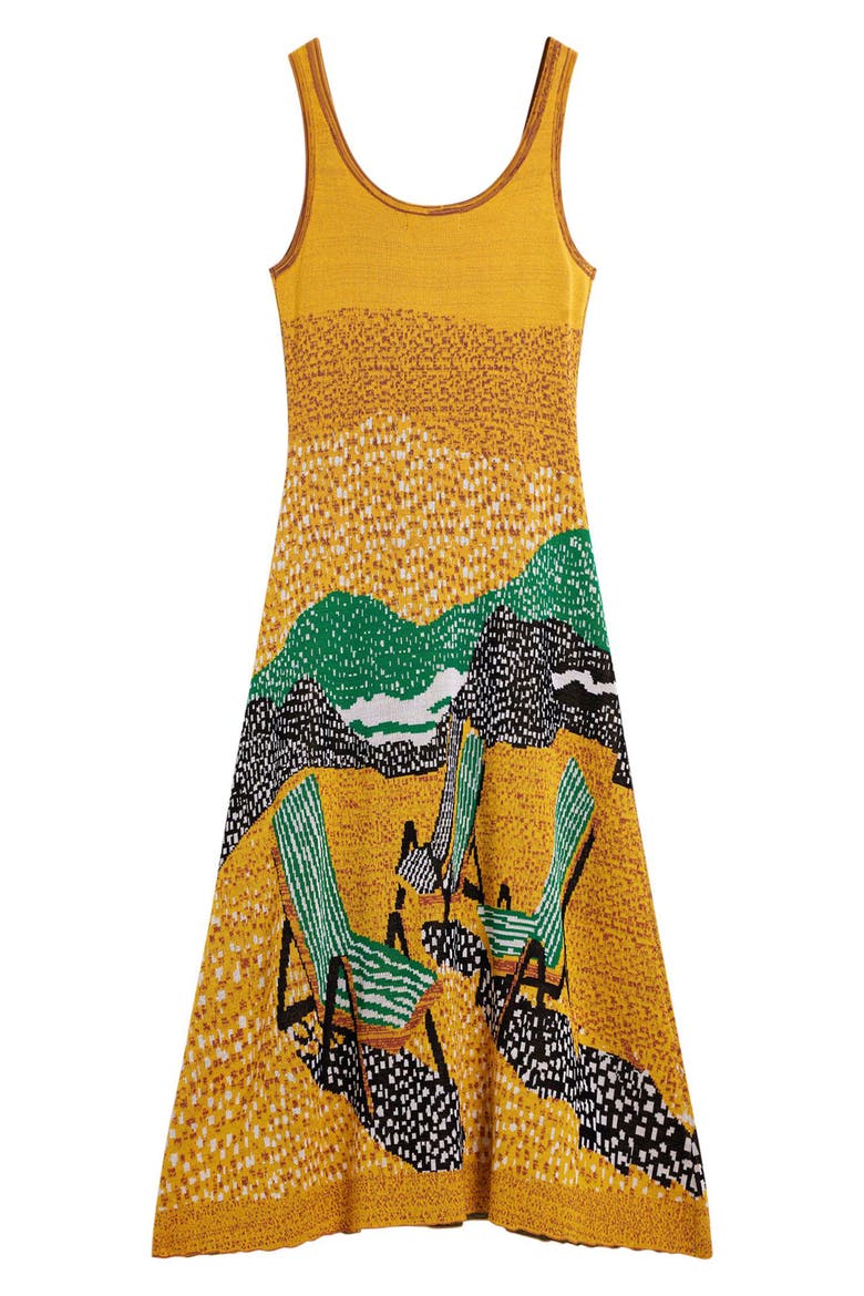Sleeveless Knit Dress, Alternate, color, YELLOW