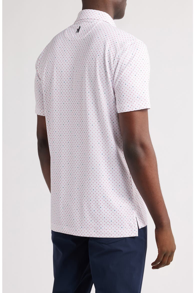 Gambit Card Suit Print PREP-FORMANCE Golf Polo, Alternate, color, WHITE