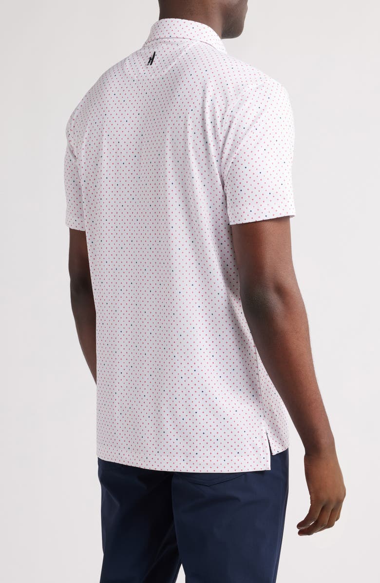 johnnie-O Gambit Card Suit Print PREP-FORMANCE Golf Polo, Alternate, color, White