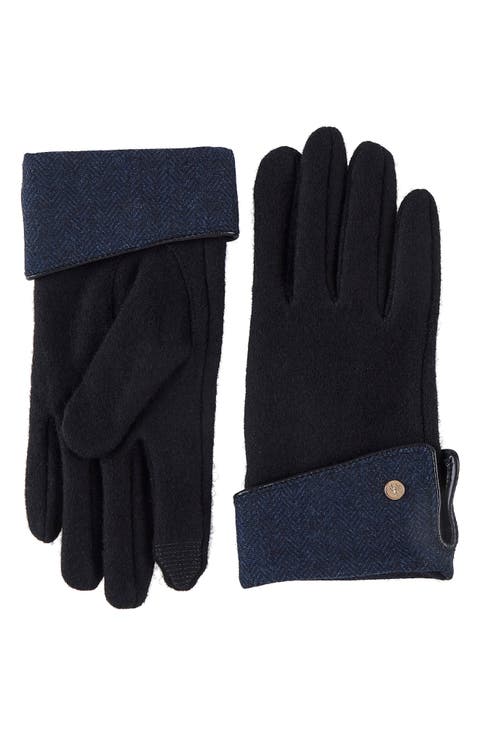 Tech Knit Gloves with Contrast Cuff