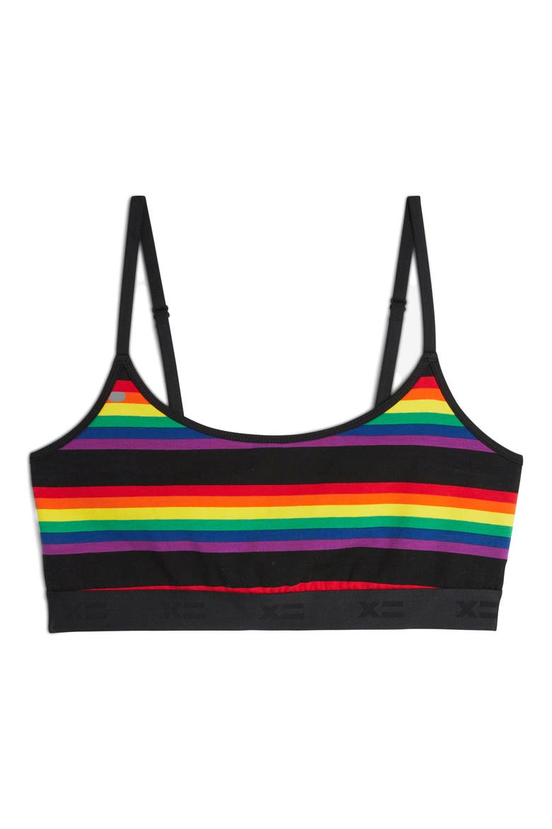 Low Cut Soft Bralette, Alternate, color, STRIPE UNBOUND
