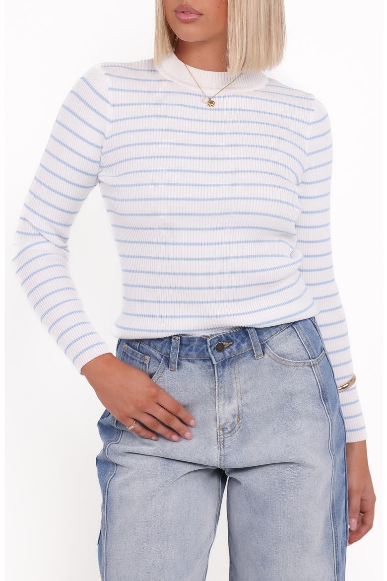 Stacie Rib Top, Main, color, LIGHT BLUE STRIPE