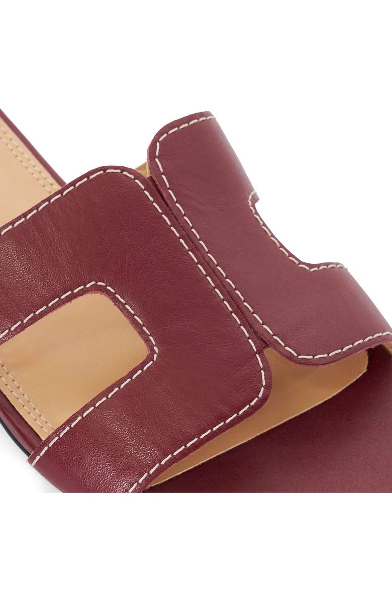 Dune London Loupe Slide Sandal, Alternate, color, Burgundy