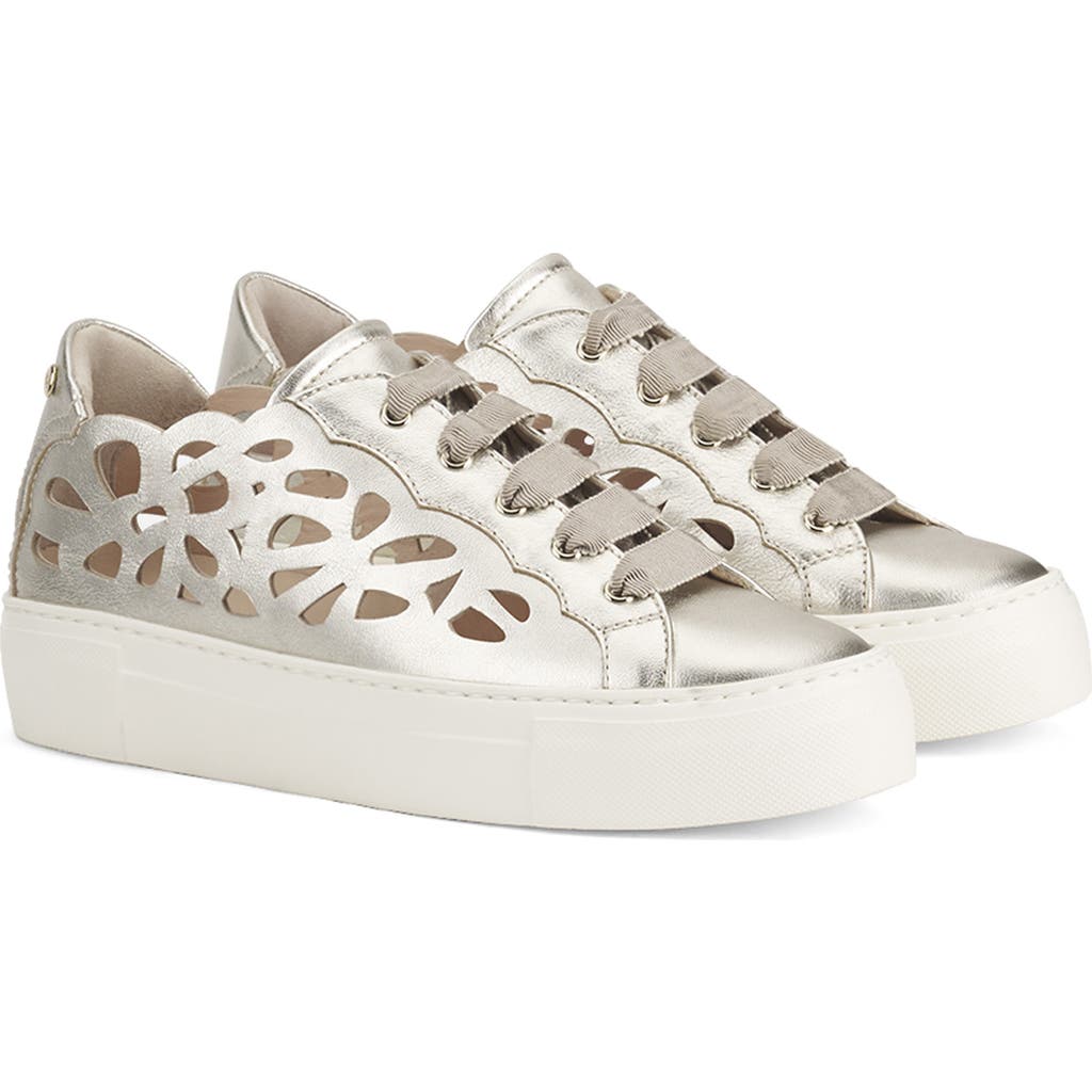 Agl Attilio Giusti Leombruni Agl Mandi Cutout Platform Sneaker In Sandy-milk