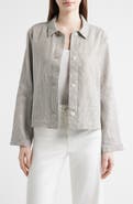 Eileen Fisher Linen Blend A-Line Jacket