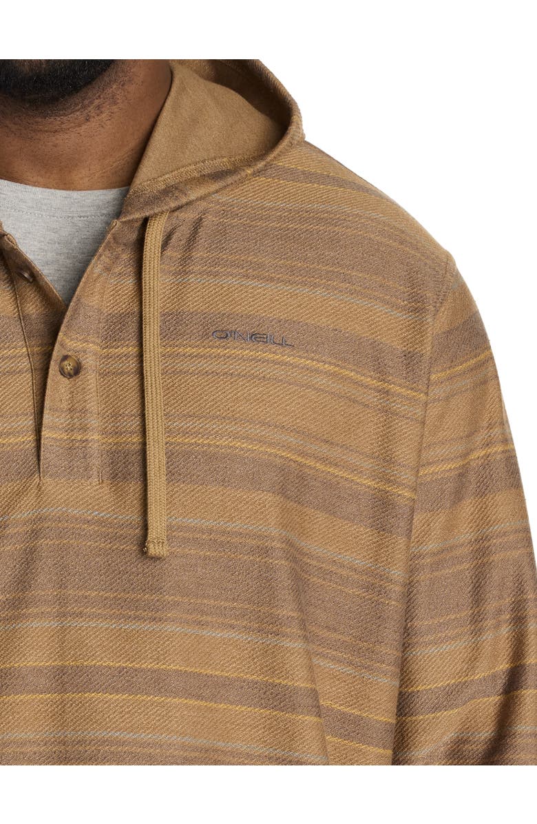 O'Neill Big & Tall Bavaro Striped Pullover Hoodie, Alternate, color, Khaki
