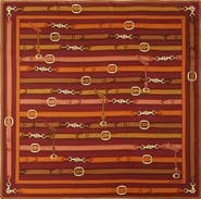 COACH Multi Belt Print Silk Square Scarf