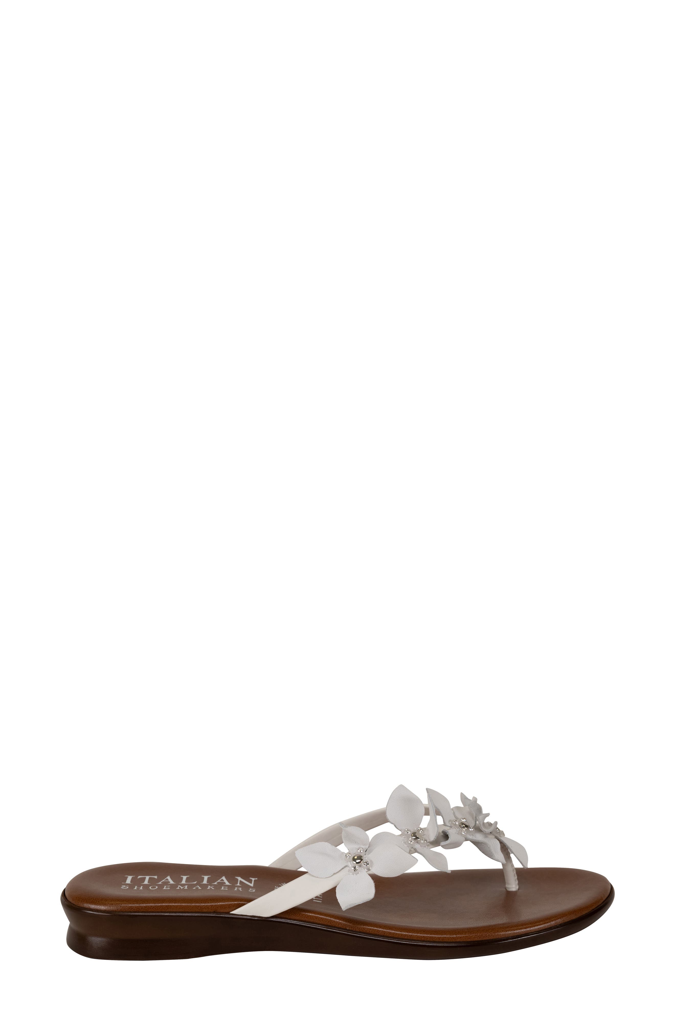 ITALIAN SHOEMAKERS Xolani Floral Flip Flop, Alternate, color, White