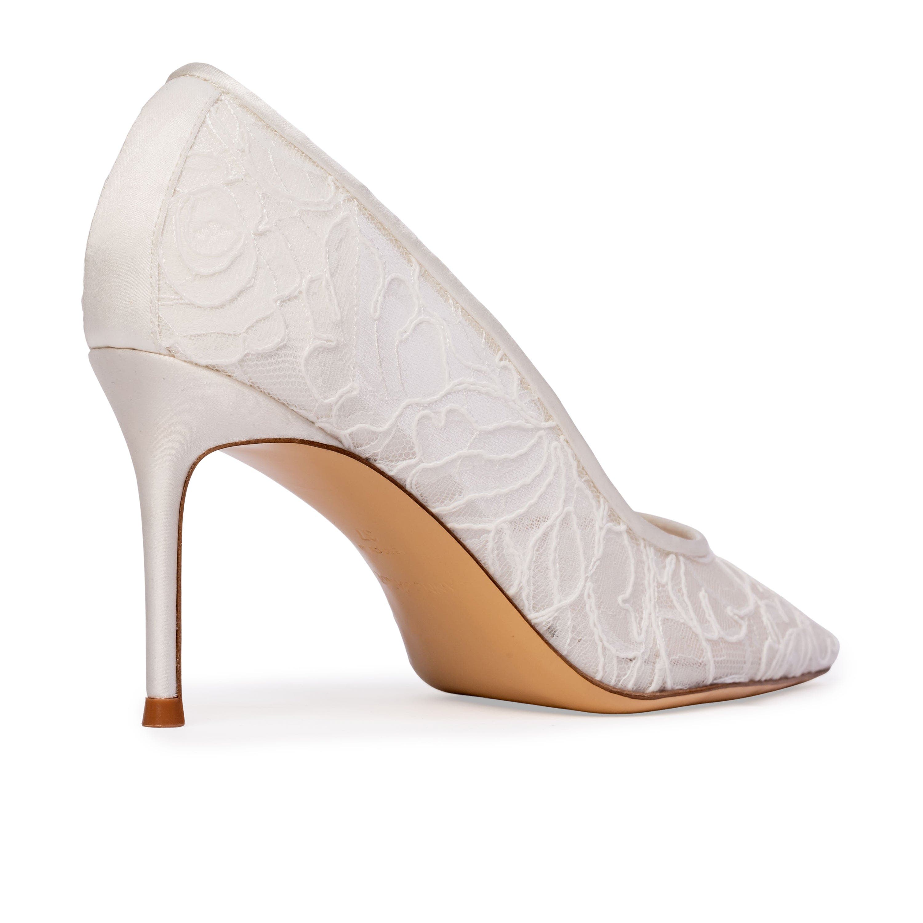 Chantily Pump, Alternate, color, White Lace