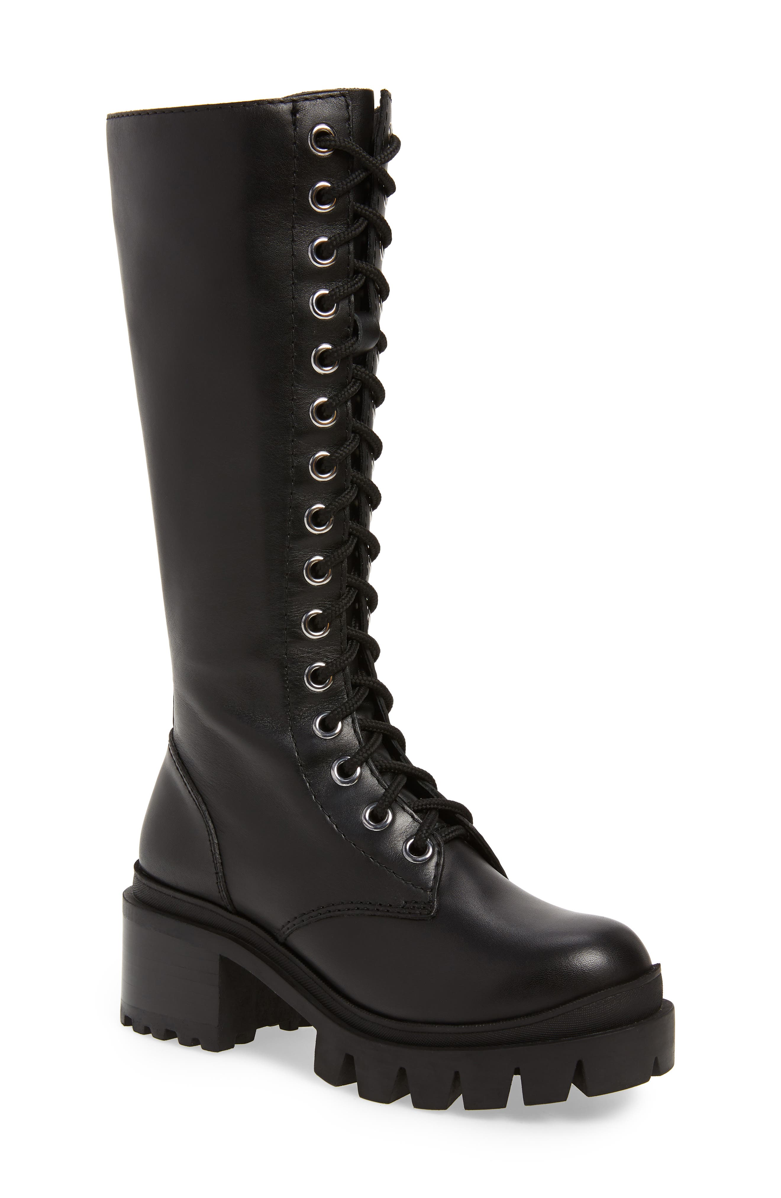 Plasma Lugged Platform Boot, Main, color, BLACK