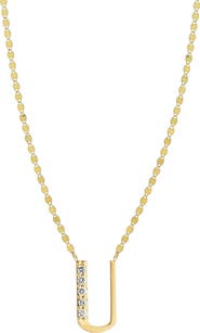 LANA 14K Gold Initial Pendant Necklace