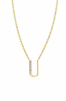 LANA 14K Gold Initial Pendant Necklace