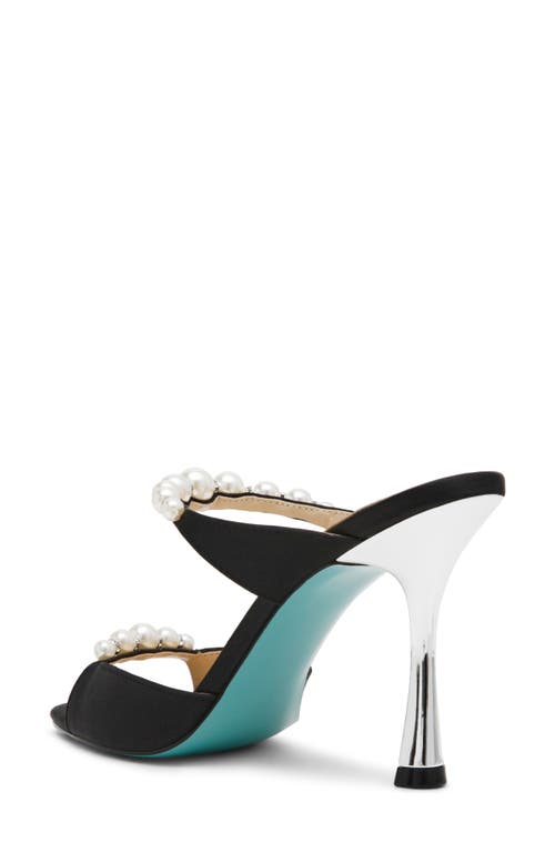 Betsey Johnson Lacy Sandal In Black