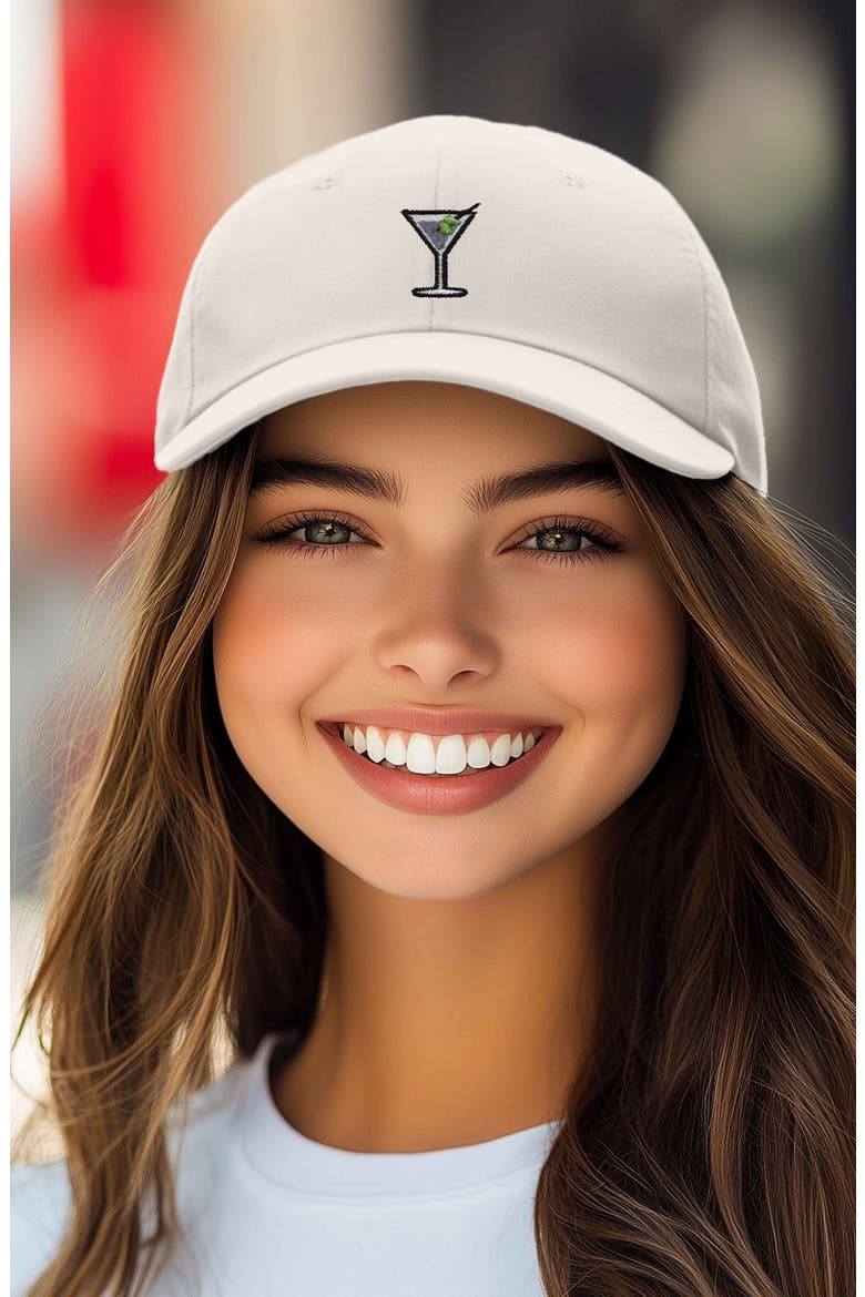 Martini Embroidered Casual Cap, Alternate, color, Beige