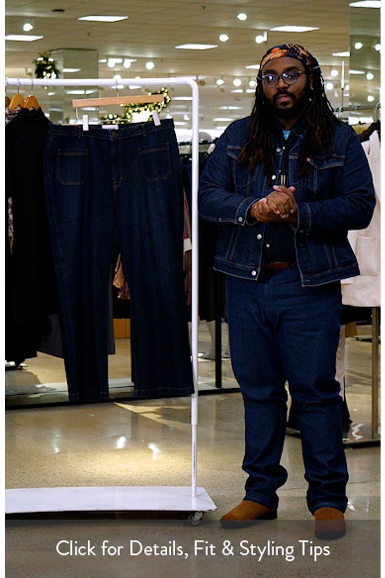 Patch Pocket Relaxed Straight Leg Jeans video