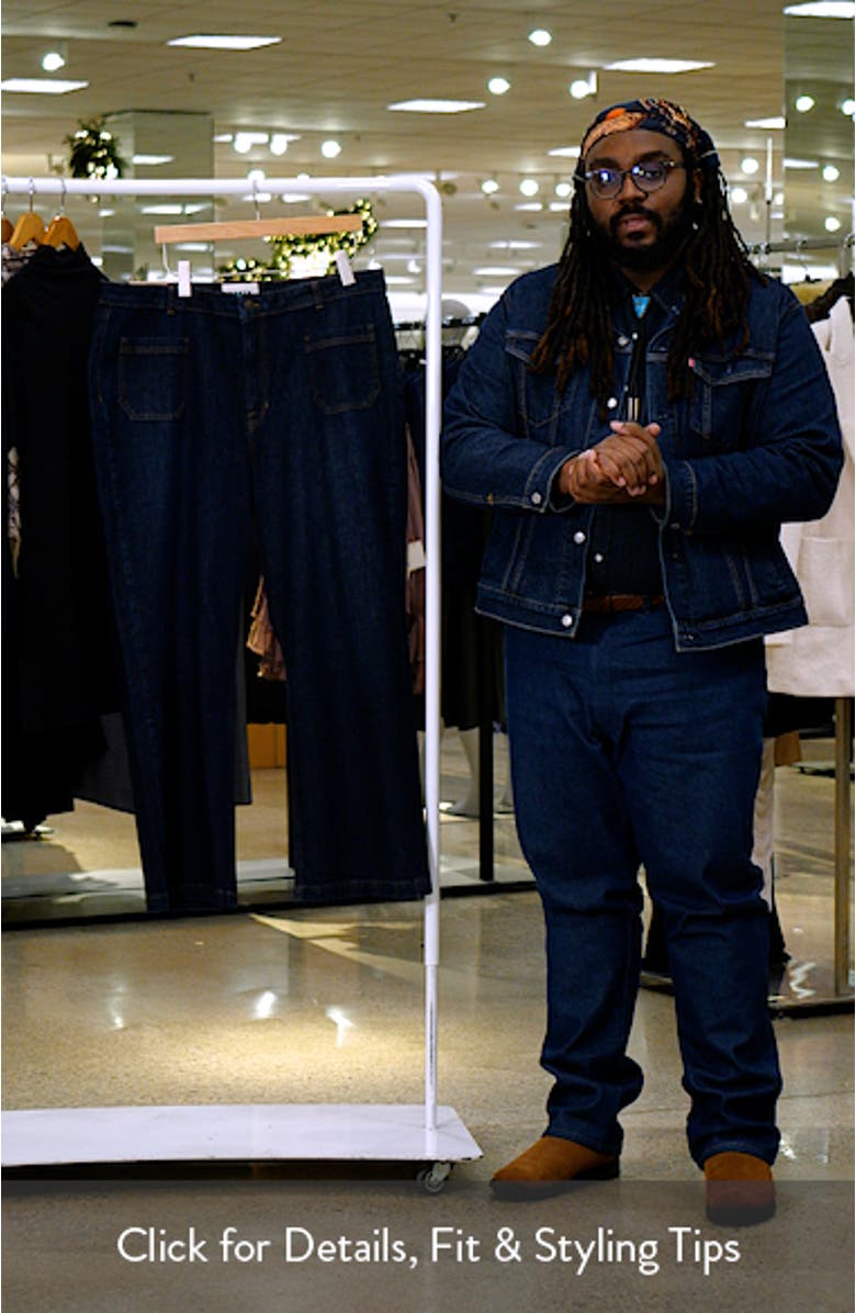 Patch Pocket Relaxed Straight Leg Jeans, sales video thumbnail