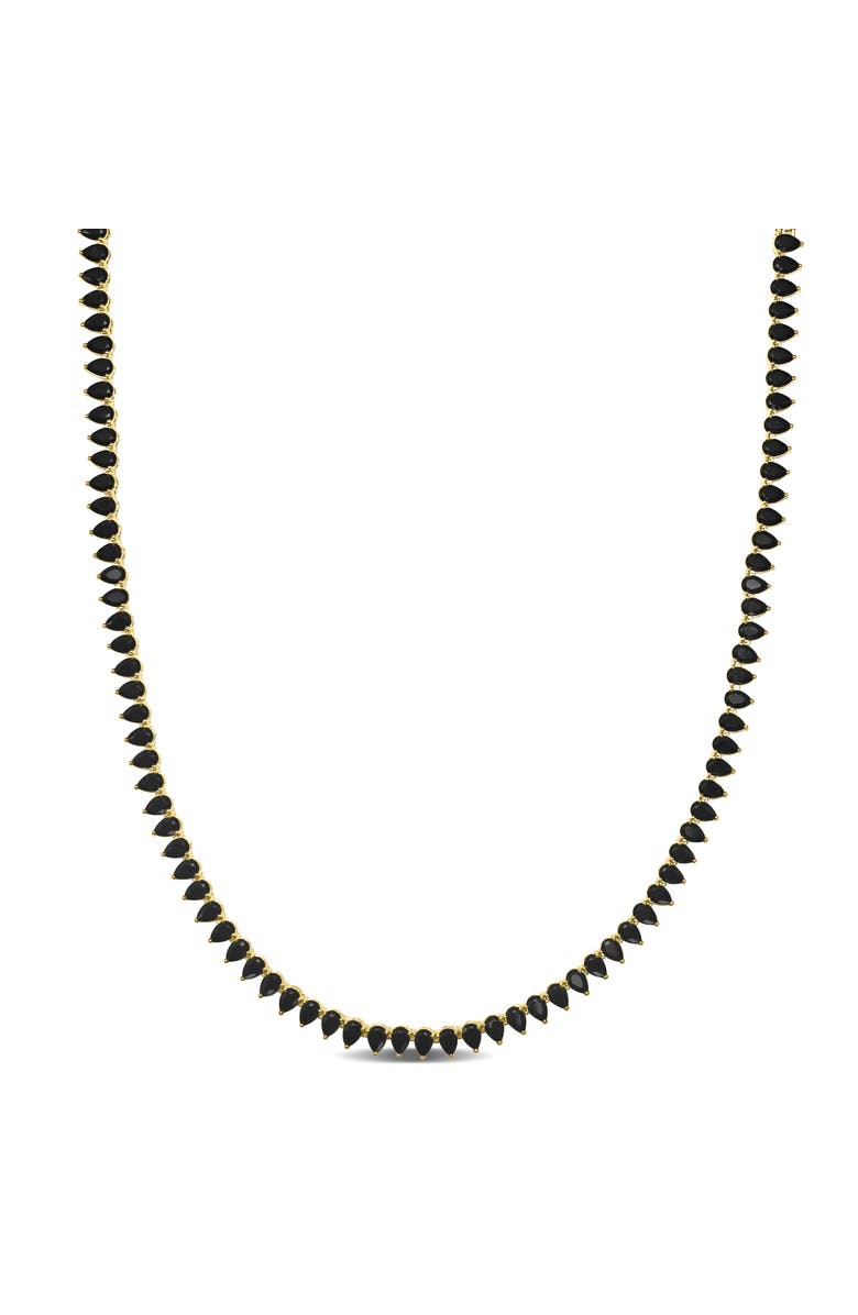 Julianna B. Synthetic Black Spinel Tennis Necklace, Main, color, Black Spinel
