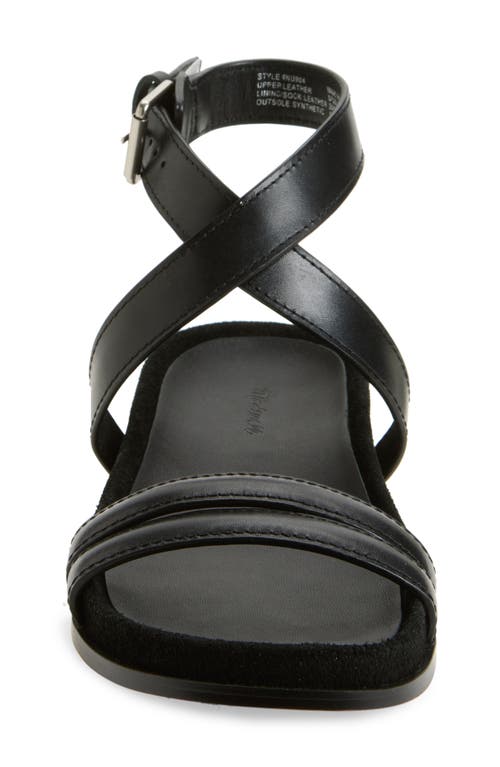 Shop Madewell The Caro Ankle Wrap Sandal In True Black