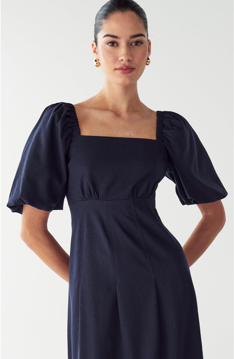 WILLA Meena Midi Dress, Alternate, color, Navy Blue