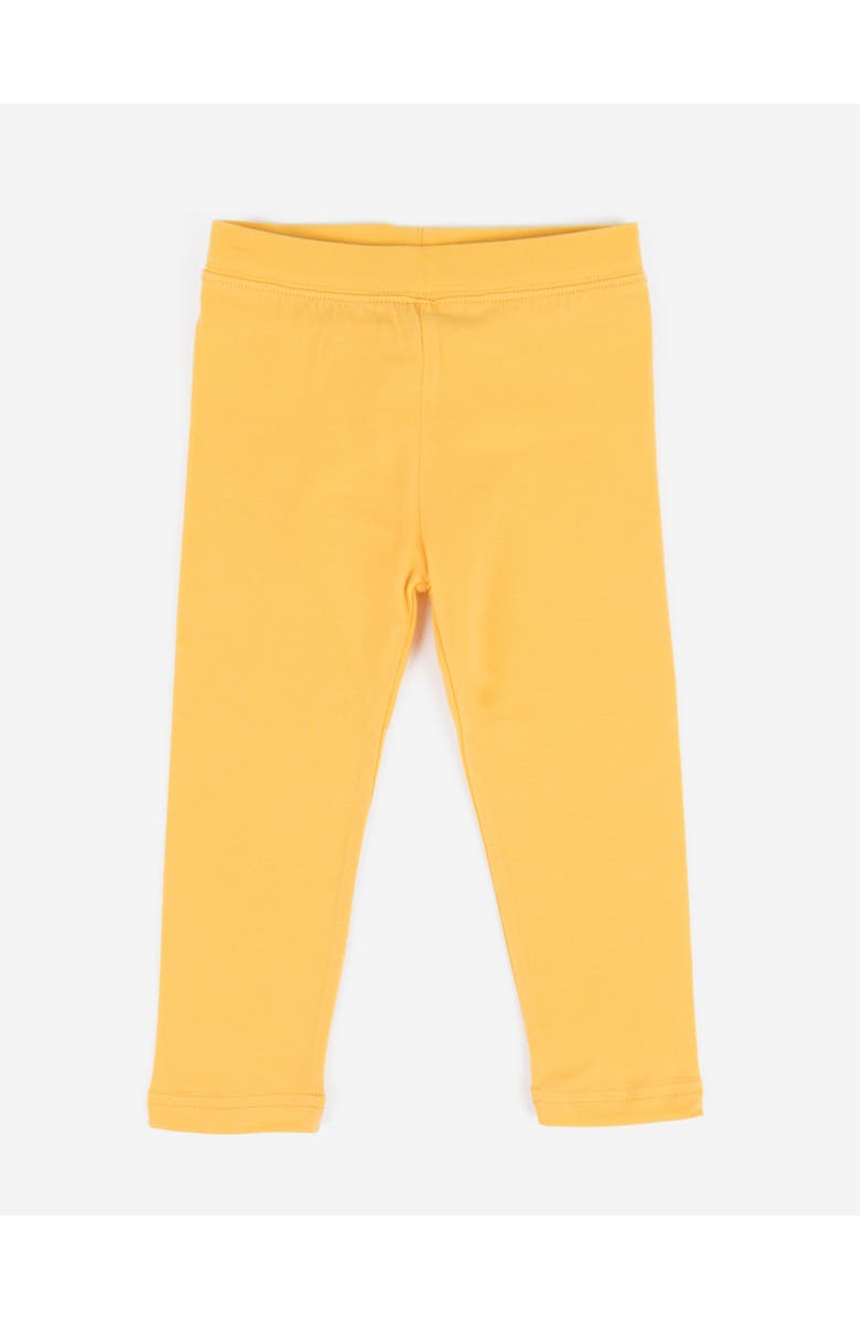 Leveret Girls Cotton Leggings, Solid Colors, Main, color, Yellow