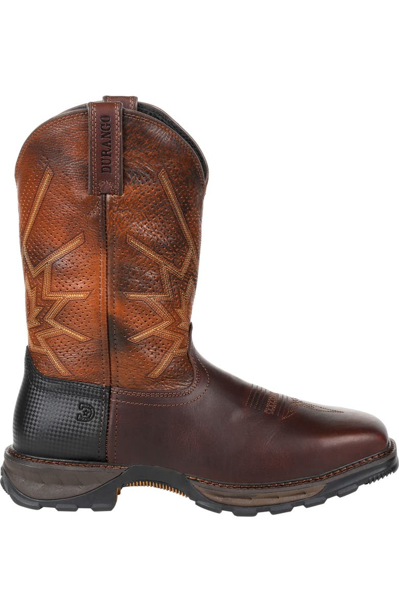 DURANGO Steel Toe Ventilated Pullon Work Boot, Main, color, Tobacco